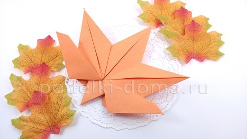 Поделка «Подсолнух» в технике оригами