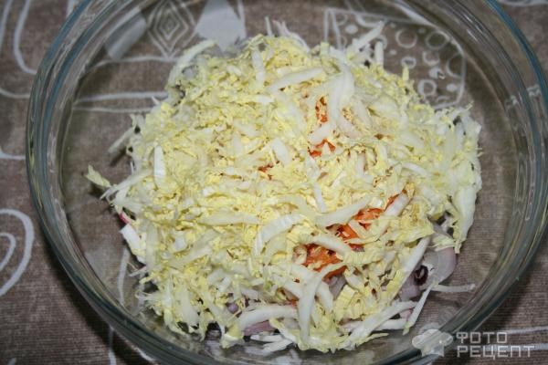 Рецепт: Салат из крабовых палочек с овощами - легкий и воздушный